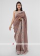 Rosy Brown Cut Work Border Saree